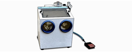Microsandblasters with recycle system