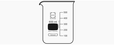Beakers with easy-to-read scale and large labelling field.