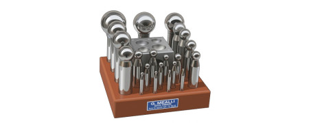 Steel Dapping Block Set and Dapping ball punches for Goldsmiths