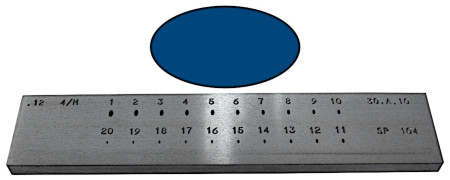 Oval Steel drawplates for goldsmiths and silversmiths.