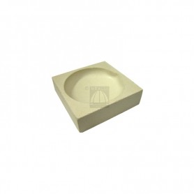 Squared ceramic crucible cm 5x5