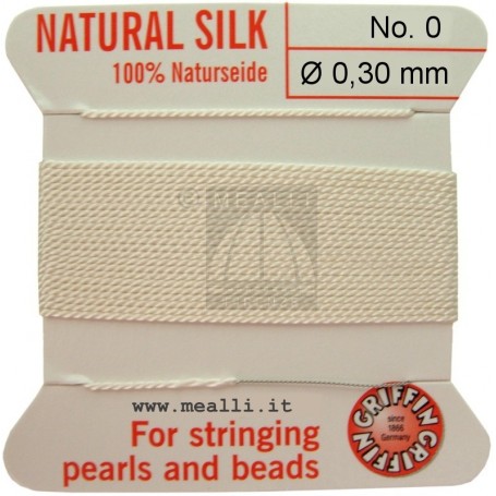 Silk Bead Cord White
