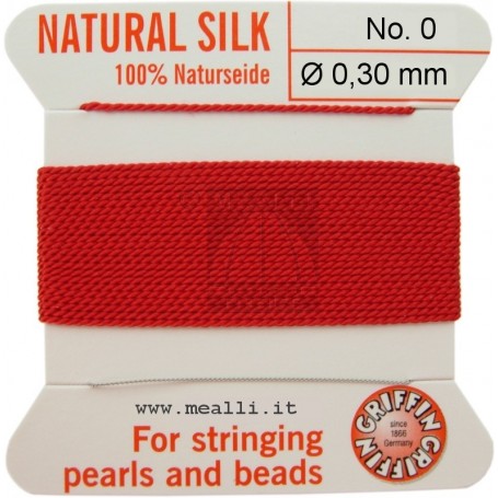 Silk Bead Cord Red