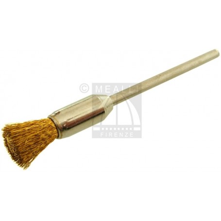 Crimped Brass Wire End Brush Ø 9 mm, mounted