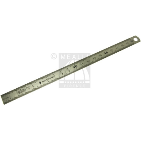 Lenght mm 200. Double graduation: millimeter and 1/2 millimeter.