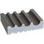 Steel bench block with 12 half round slots