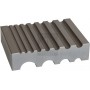 Steel bench block with 12 half round slots