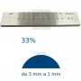 Half round Steel drawplate 33% from 3 to 1 mm