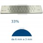 Half round Steel drawplate 33% from 6 to 3 mm