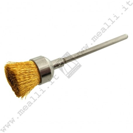 Crimped Brass Wire End Brush Ø 11 mm, mounted