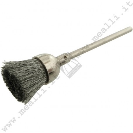 Crimped Steel Wire End Brush Ø 11 mm, mounted