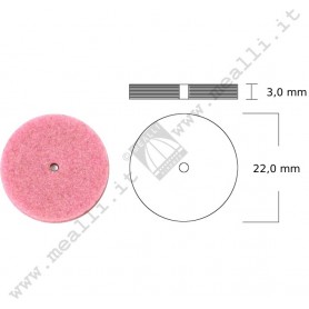 Pink Corundum Wheel Ø 22 x 3 mm - 10 pcs.