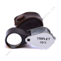Triplet Loupe 10x Black - Chrome