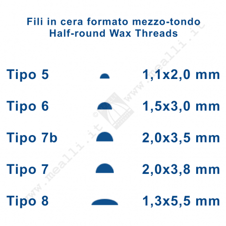 Half-Round Wax Threads