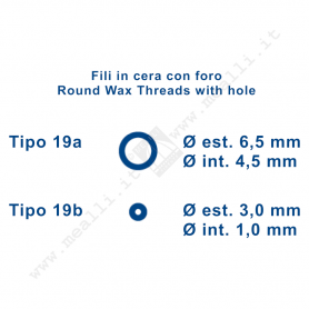 Round Wax Threads with hole