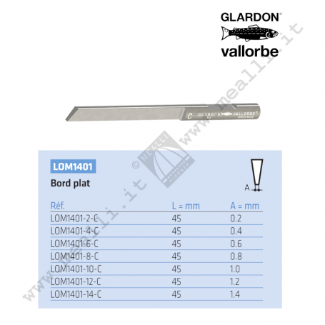 Glardon carbide gravers for engraving machines - Flat