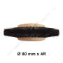 Circular Brush Ø 80 mm 4 Rows - Stiff black chungking bristle