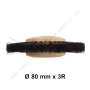 Circular Brush Ø 80 mm 3 Rows - Stiff black chungking bristle