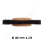 Circular Brush Ø 80 mm 2 Rows - Stiff black chungking bristle