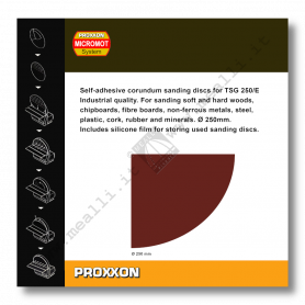 Self-adhesive corundum sanding discs for Proxxon TSG 250/E