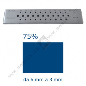 Rectangular Steel drawplate 75% from 6 to 3 mm