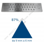 Triangular Steel drawplate from 9 to 6 mm