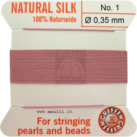 Silk Bead Cord Pink