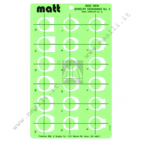 Set Matrici per disegno profili MATT - 5 pz.