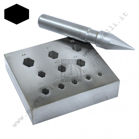 Hexagonal Bezel Forming Punch Set 4 - 14 mm