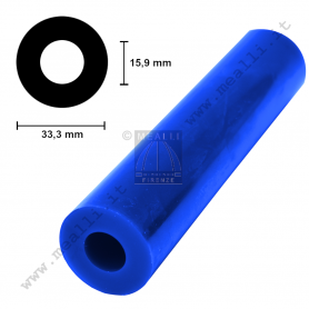 Tubo in cera per anelli foro centrale spesso BLU