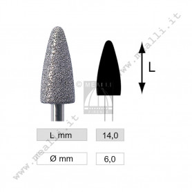 Flame Diamond Bur Ø 6,0 mm