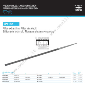 Lima piana parallela stretta VALLORBE LP1152