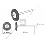 HATHO Wheel Brush grey soft goat hair Ø 14 mm