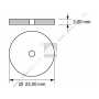 Silicone wheel High-gloss Polisher Ø 22 mm